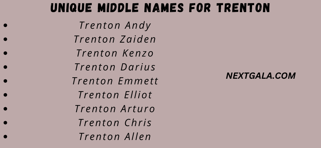 Middle Names for Trenton