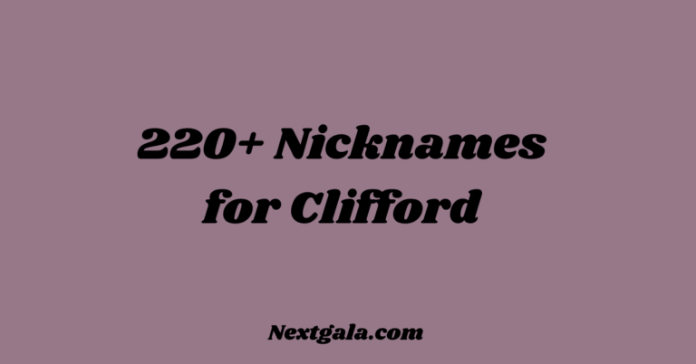 Nicknames for Clifford