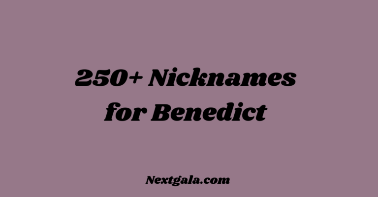 Nicknames for Benedict