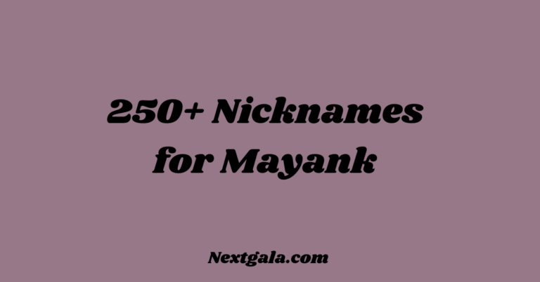 Nicknames for Mayank