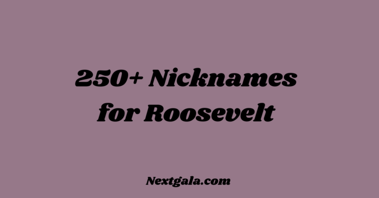 Nicknames for Roosevelt