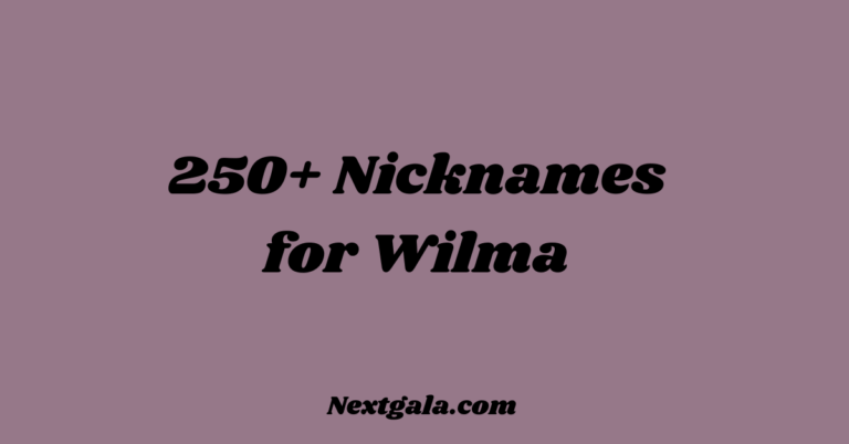 Nicknames for Wilma