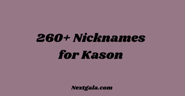 Nicknames for Kason