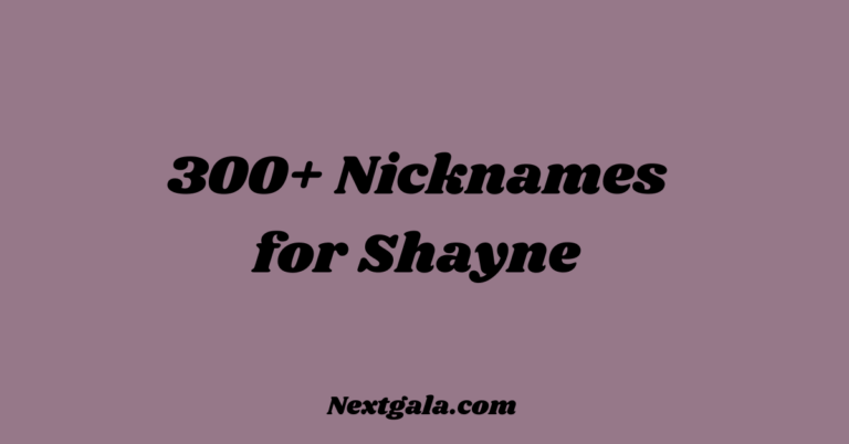 Nicknames for Shayne