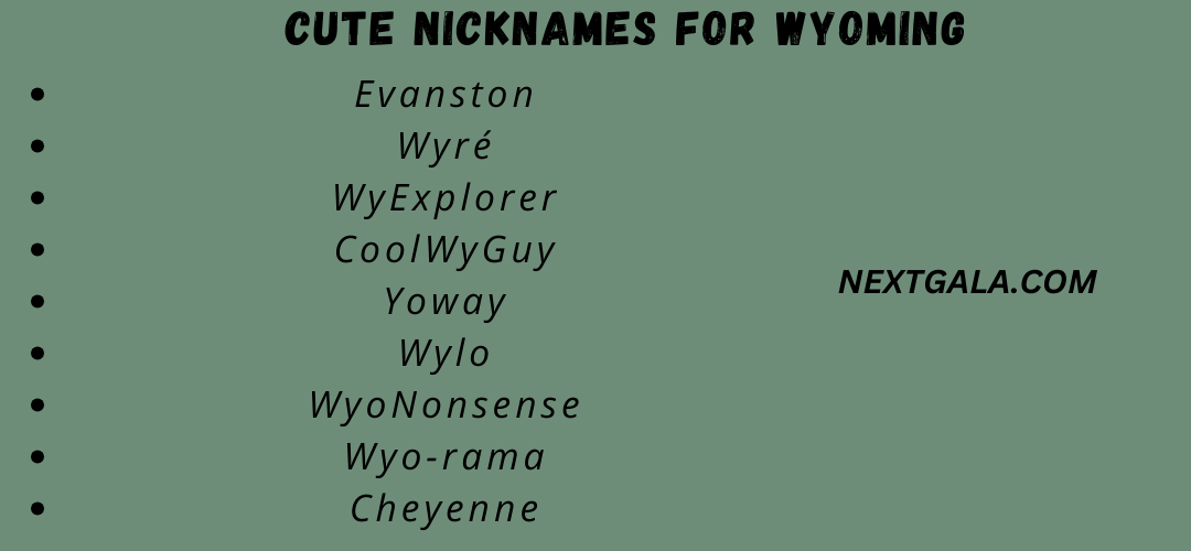 Cute Nicknames for Wyoming (1)