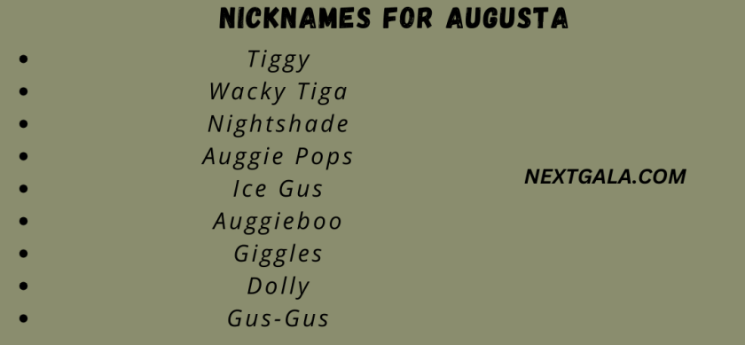 Nicknames for Augusta