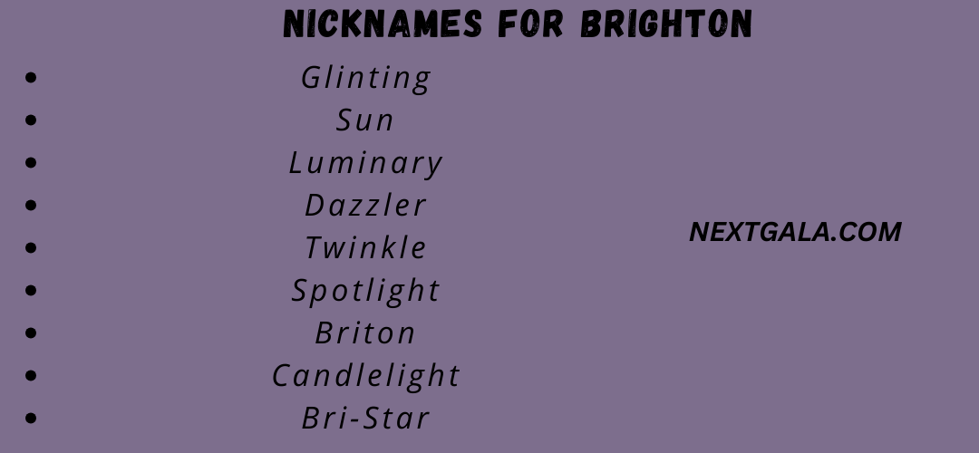 Nicknames for Brighton