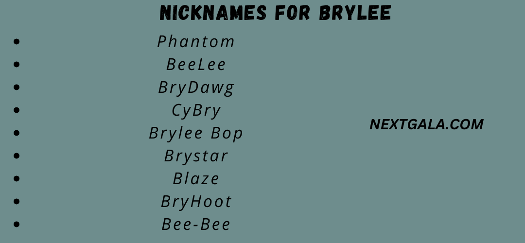 Nicknames for Brylee