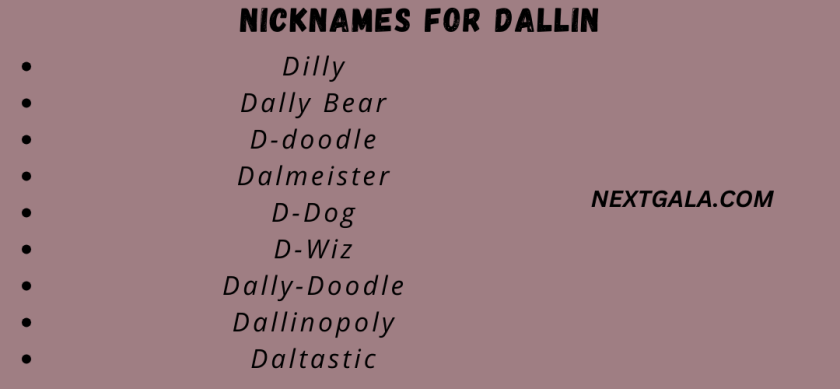 Nicknames for Dallin