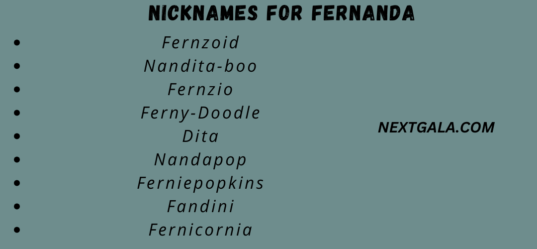 Nicknames for Fernanda
