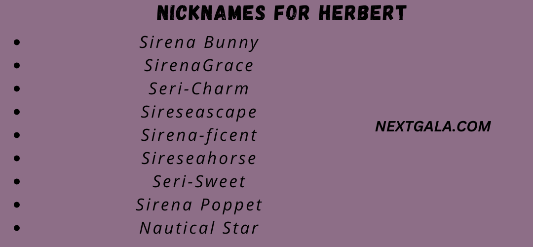 Nicknames for Herbert