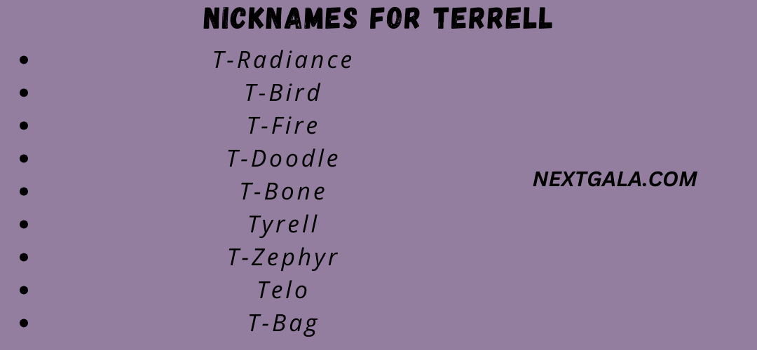 Nicknames for Terrell