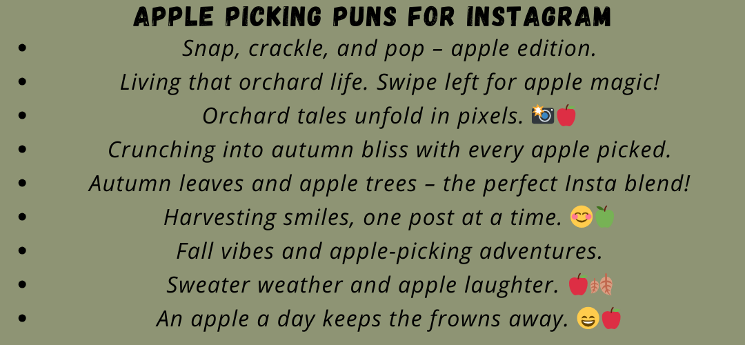 Apple Picking Puns for Instagram