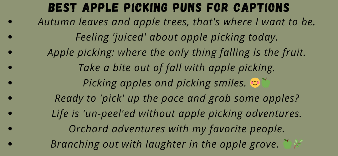 Best Apple Picking Puns for Captions