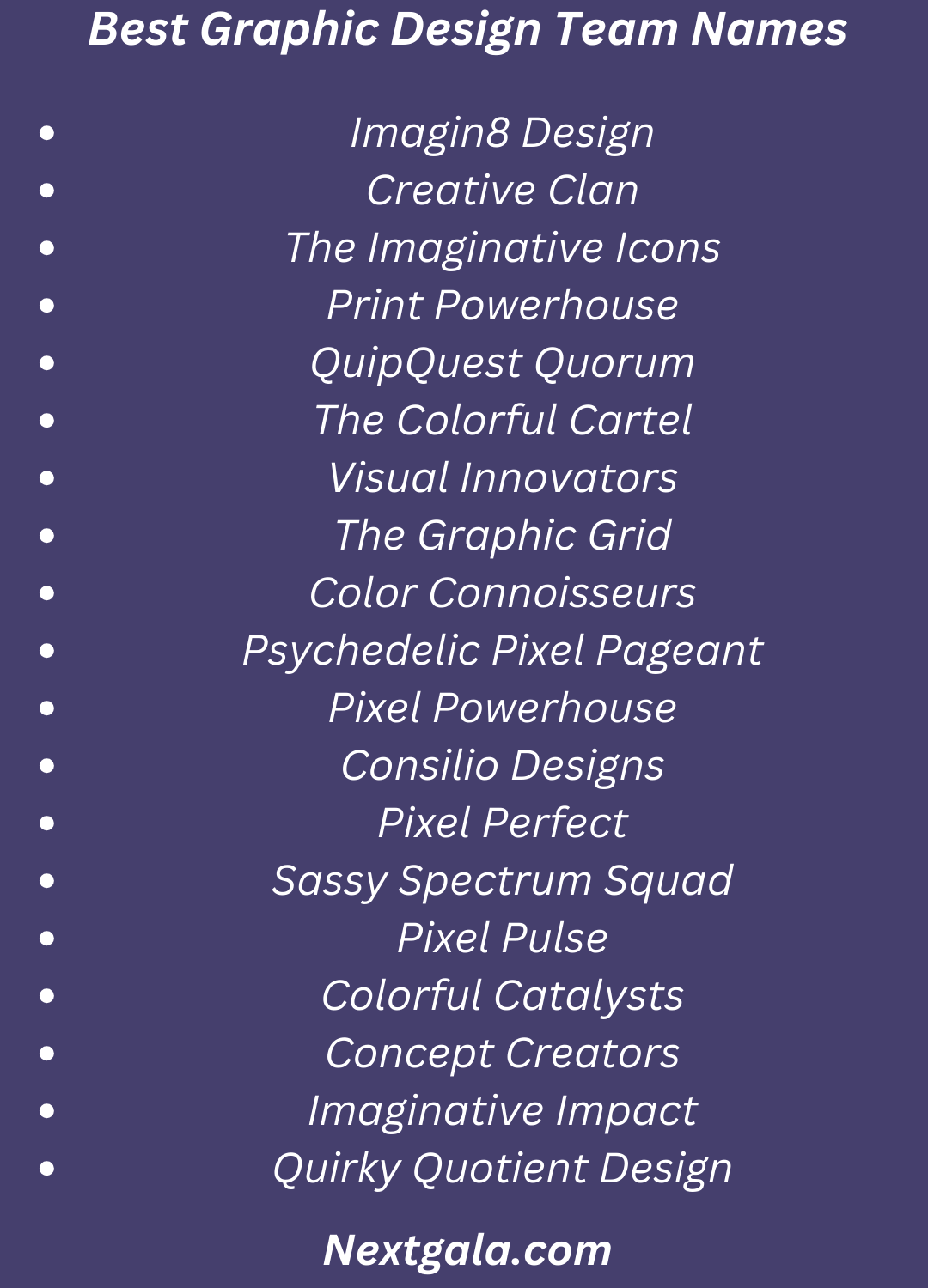 Graphic Design Team Names
