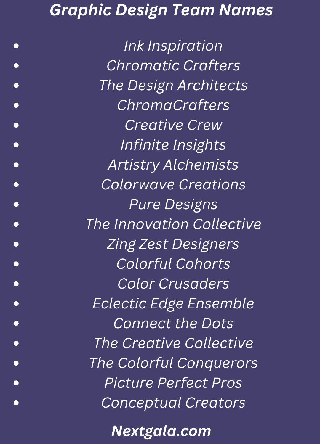 Graphic Design Team Names