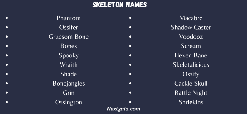 Skeleton Names