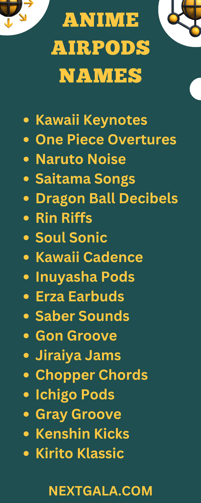 Anime Airpods Names