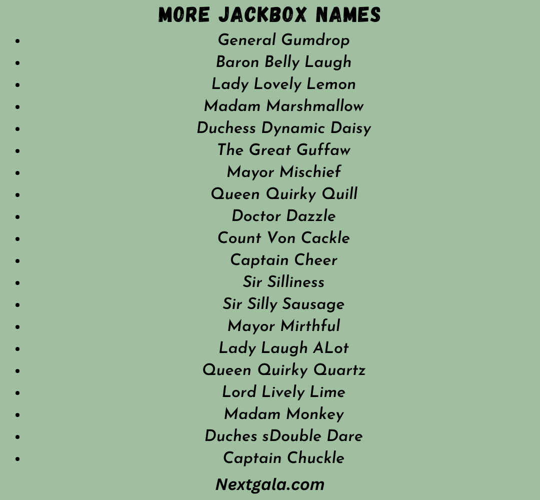 Jackbox Names