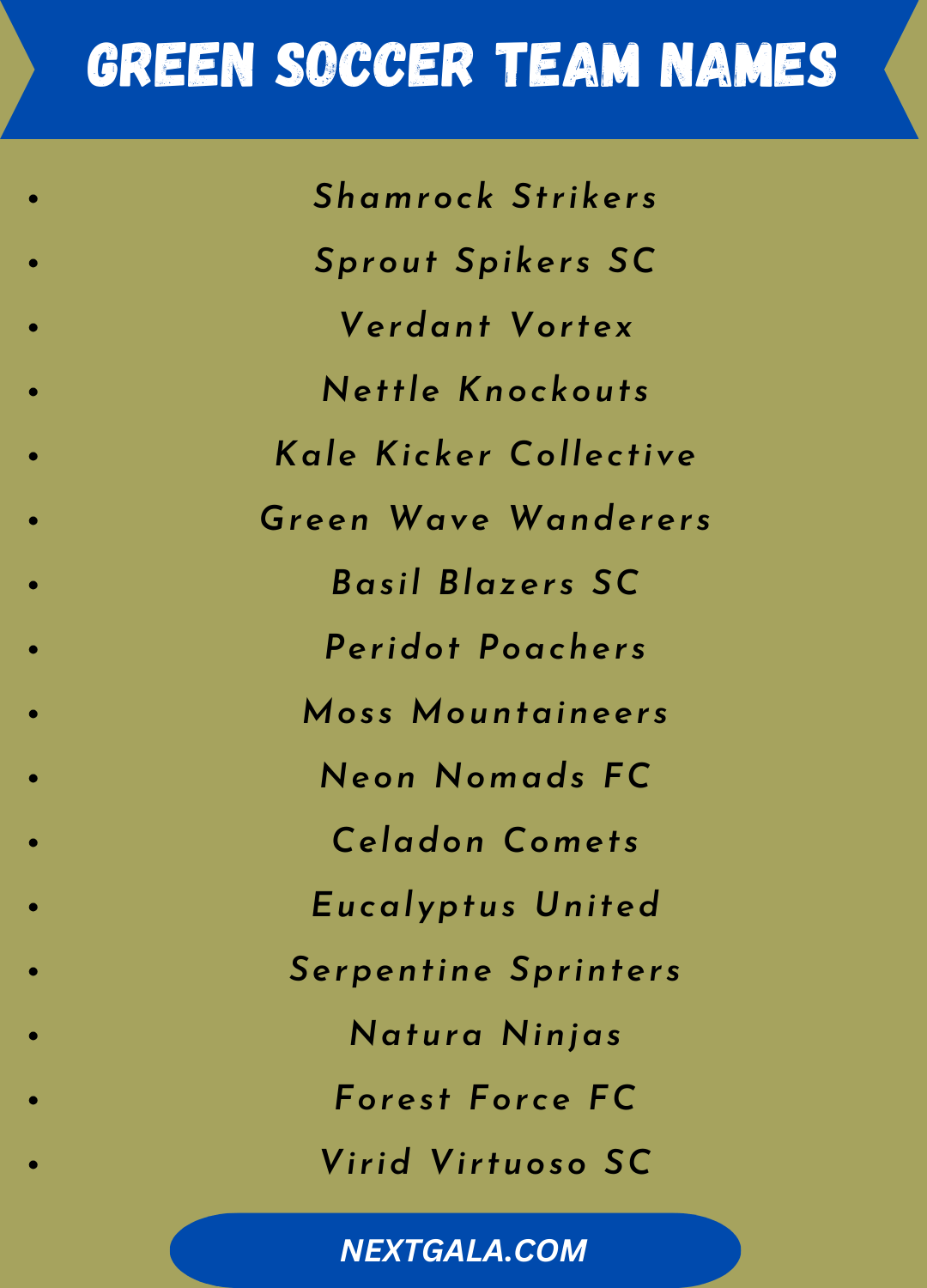 Green Soccer Team Names