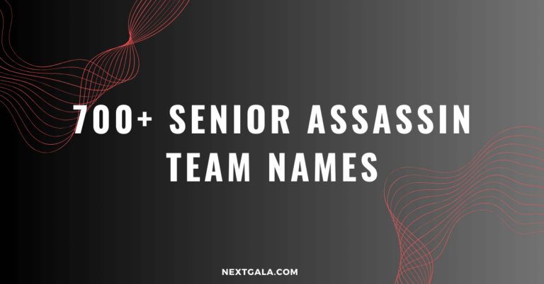 Senior Assassin Team Names