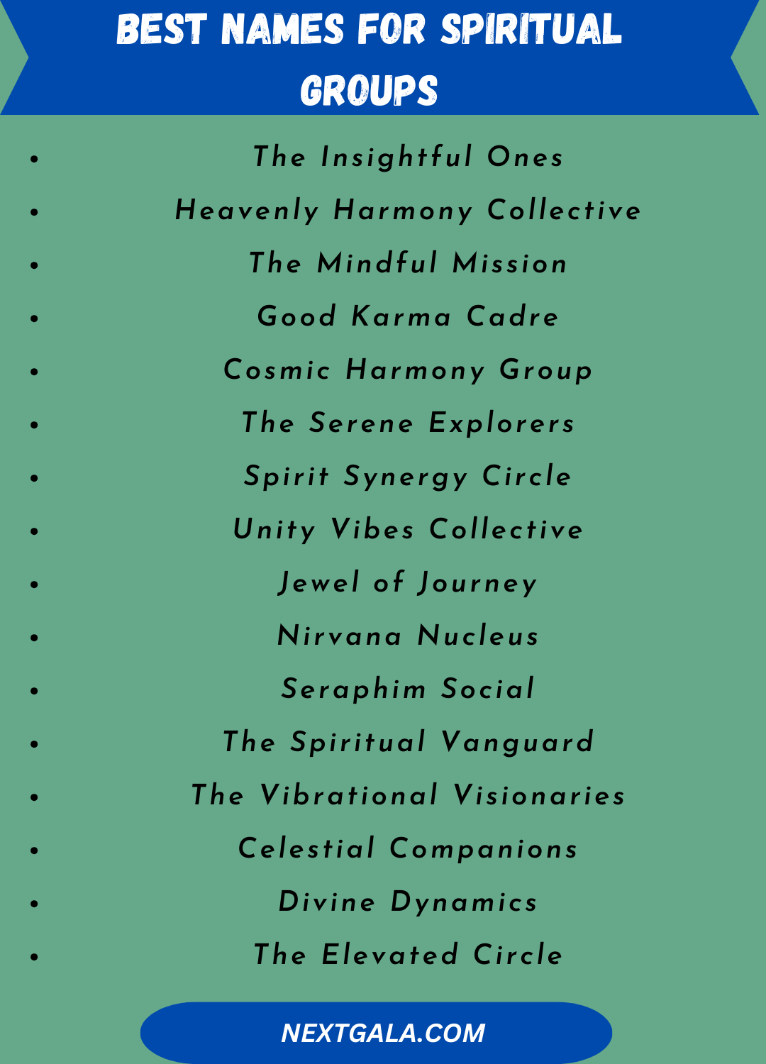 Best Names for Spiritual Groups