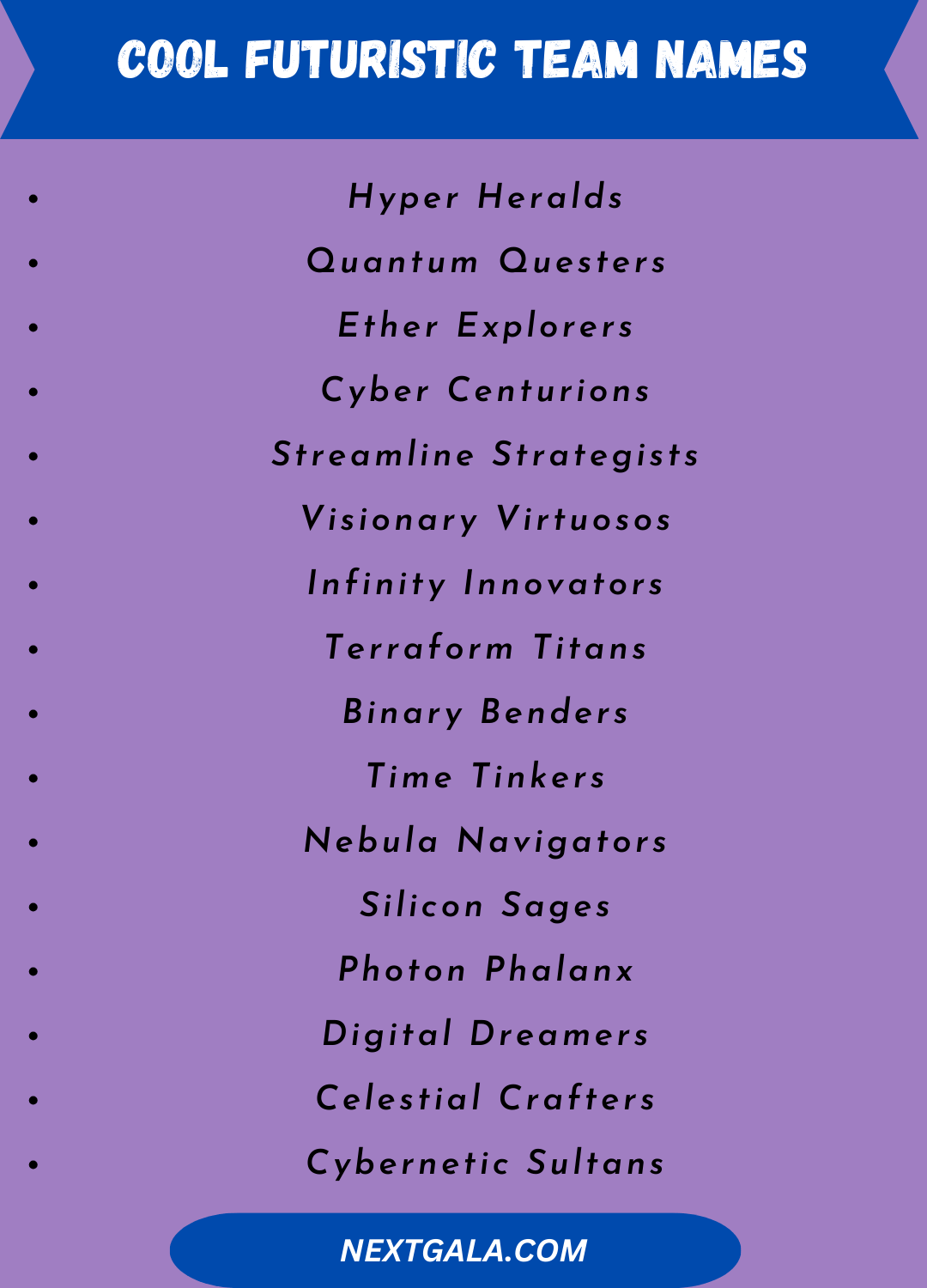 Cool Futuristic Team Names