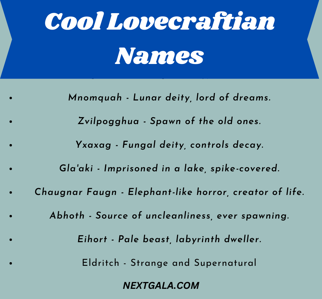 Lovecraftian Names