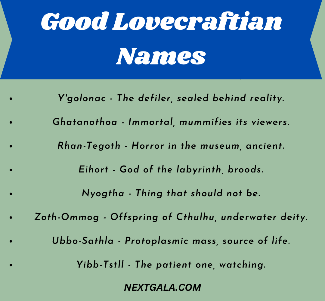 Lovecraftian Names