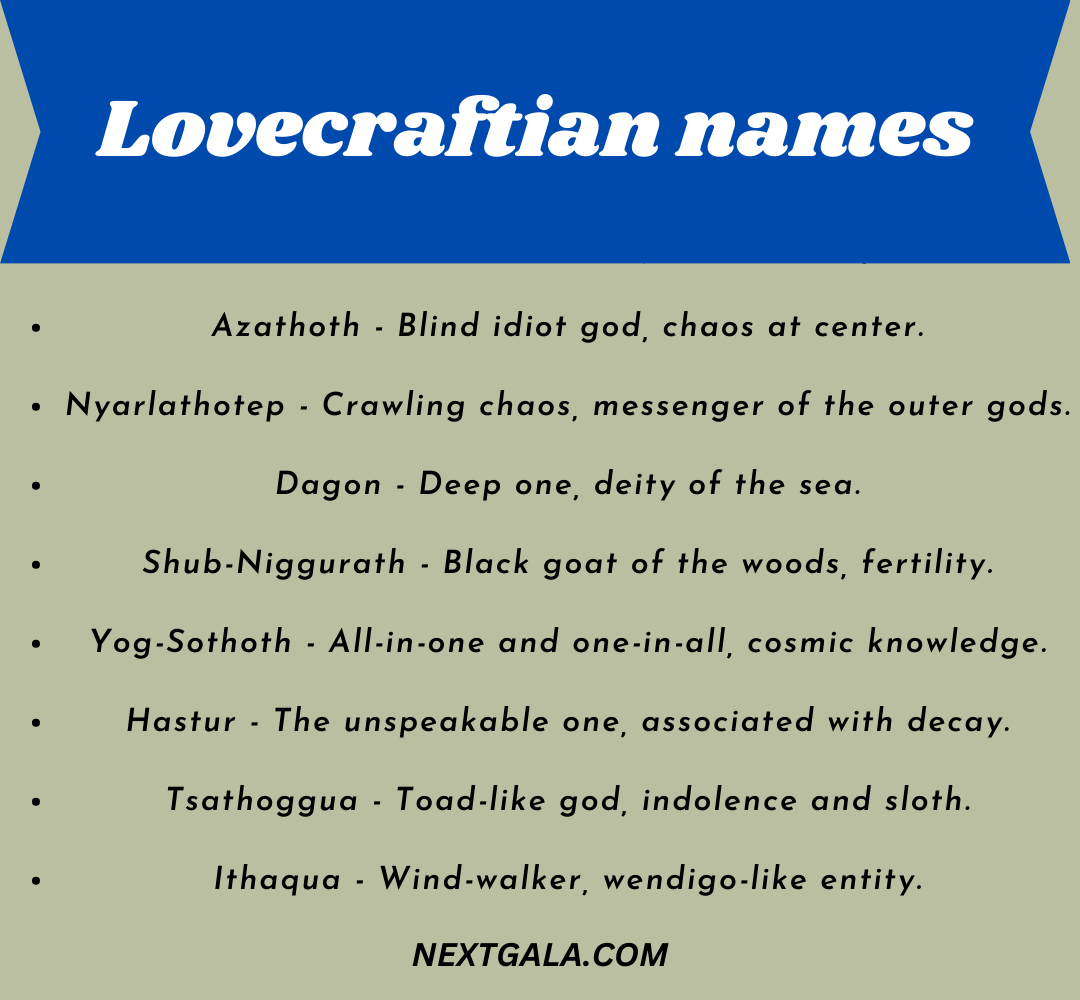 Lovecraftian names