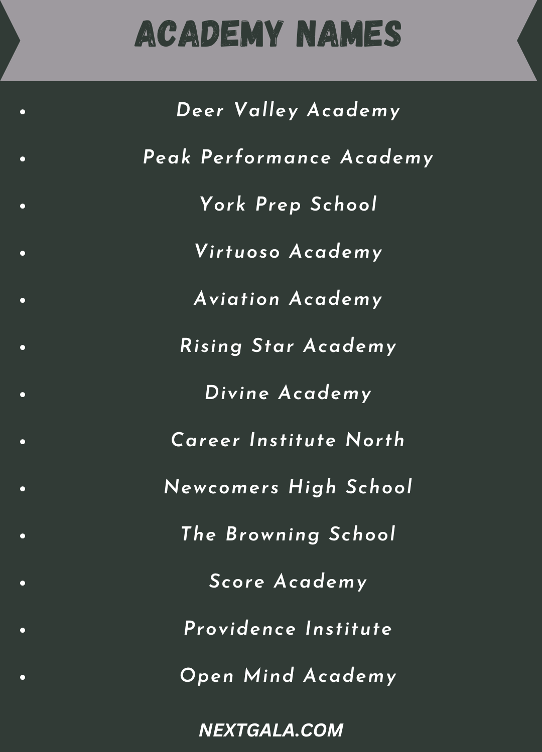 Academy Names