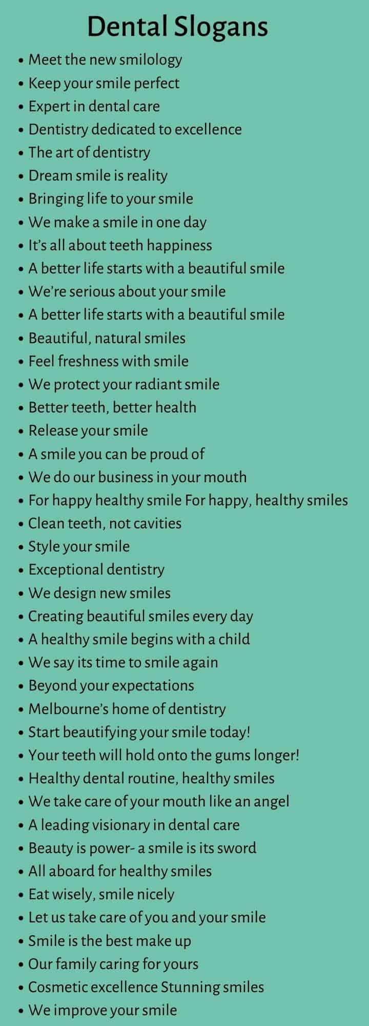 Dental Slogans