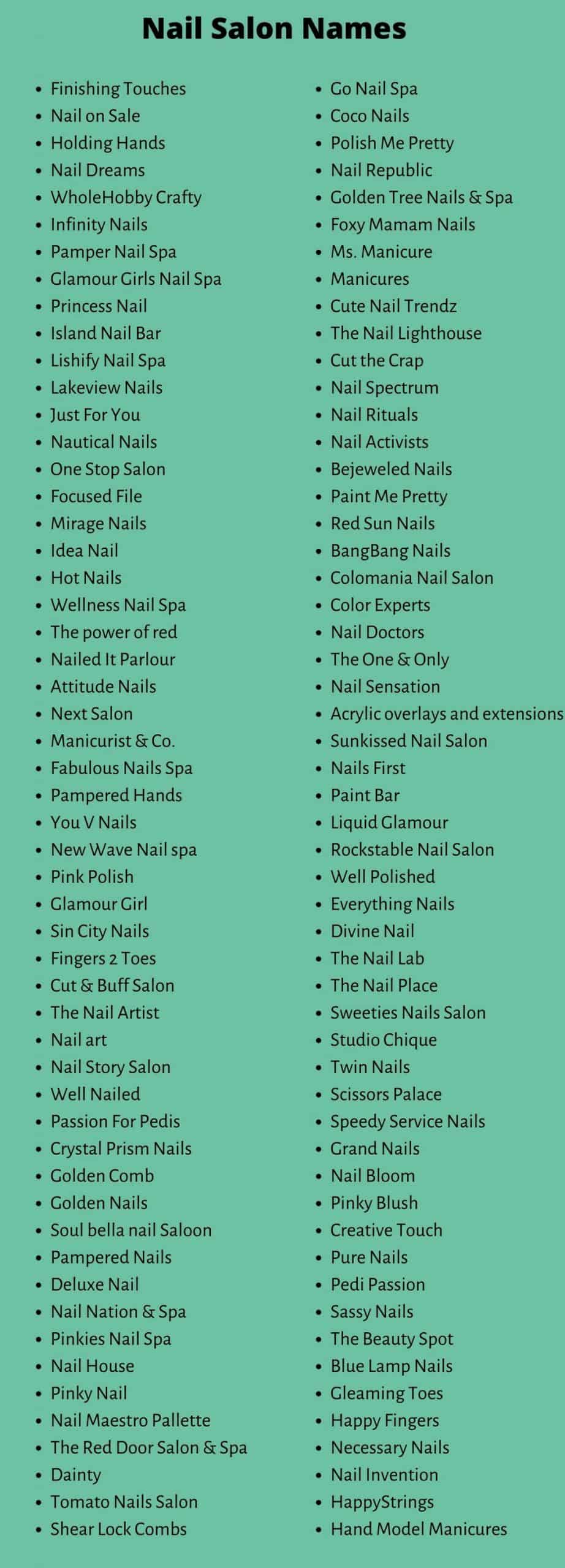 Nail Salon Names