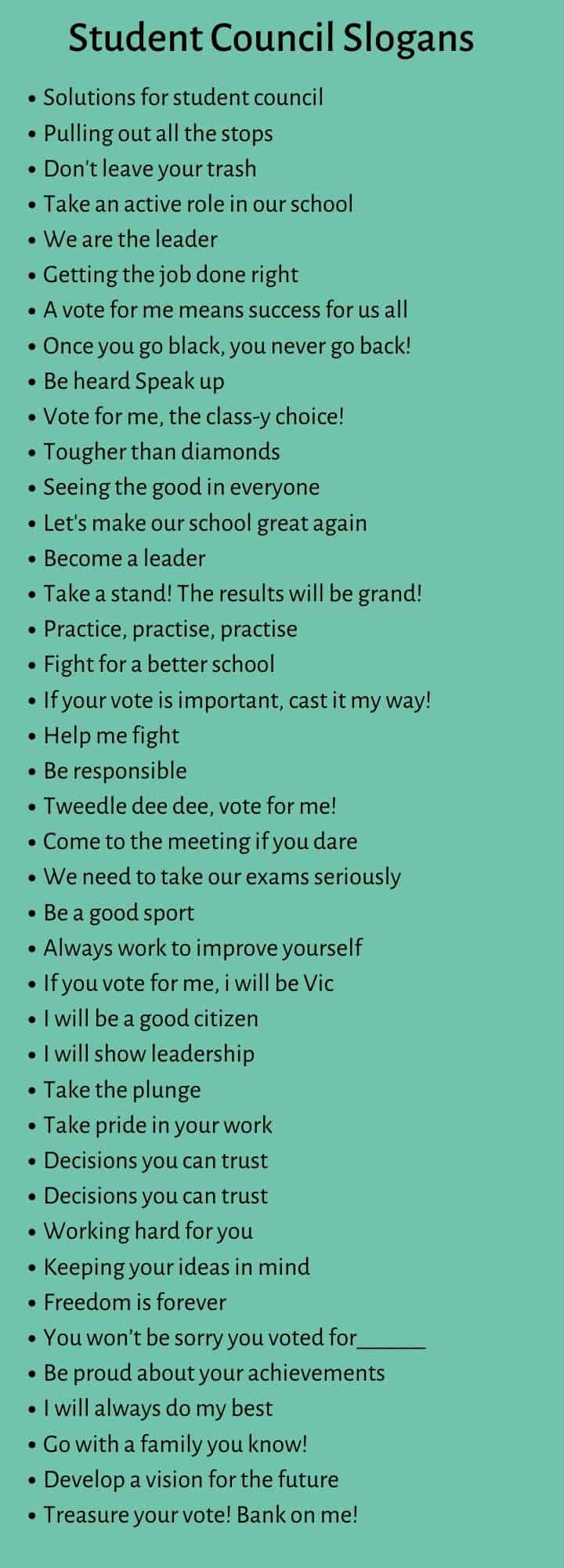 Student Council Slogans