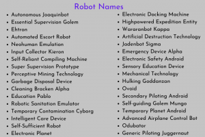 Robot Names: 600+ Cool Robot and Cyborg Name Ideas