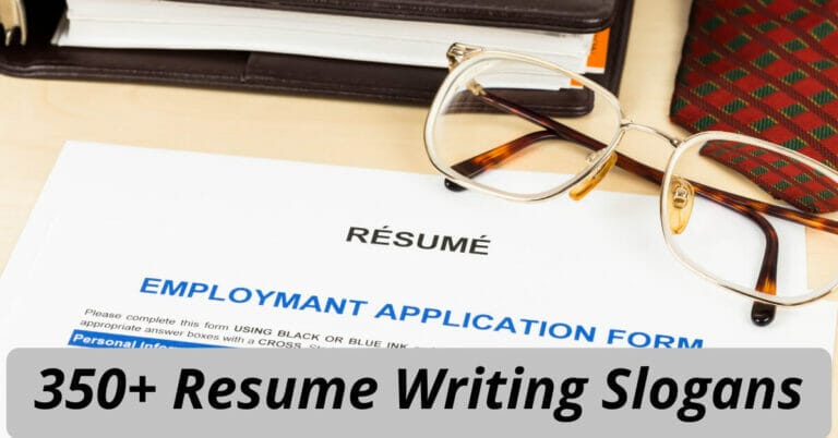 Resume Writing Slogans