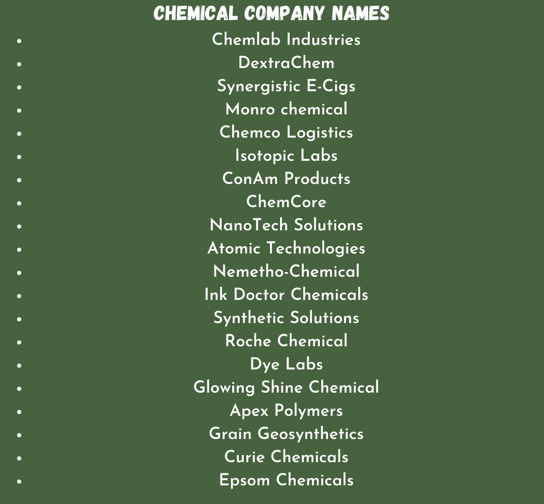 Chemical Company Names