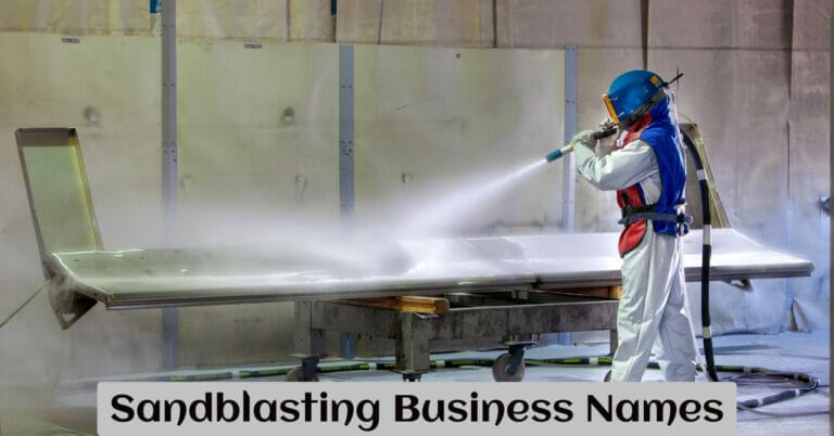 Sandblasting Business Names