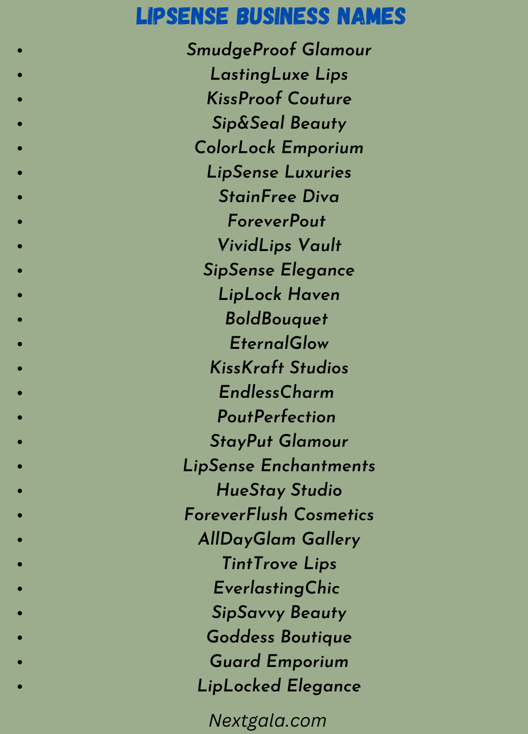 Lipsense Business Names