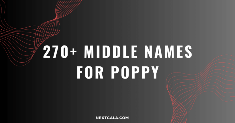 Middle Names For Poppy