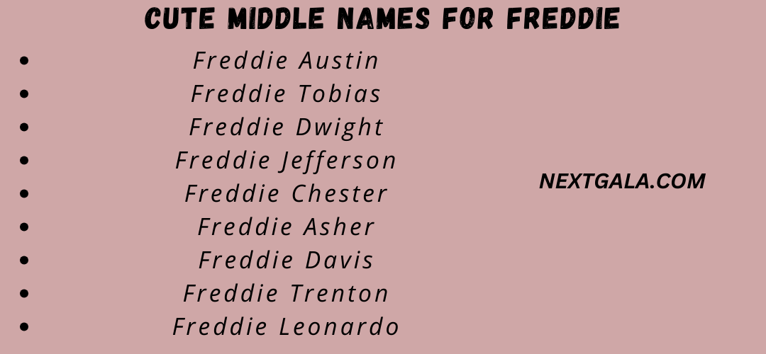 Middle Names for Freddie