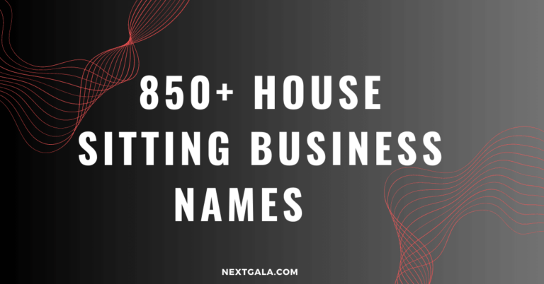 House Sitting Business Names