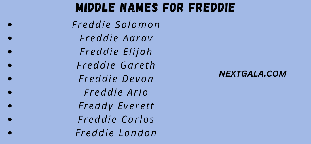 Middle Names for Freddie