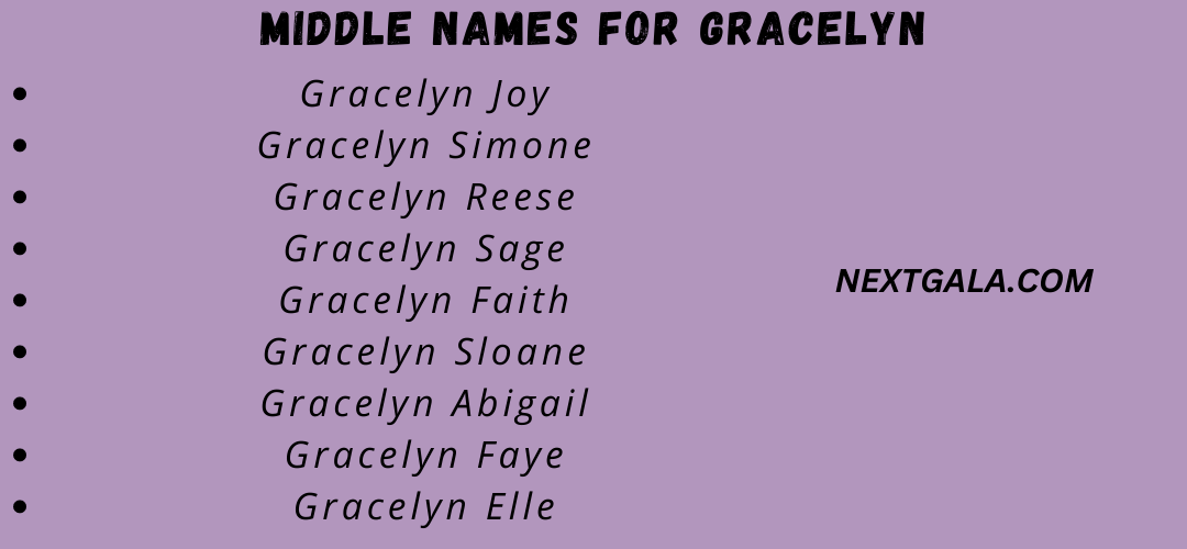 Middle Names for Gracelyn