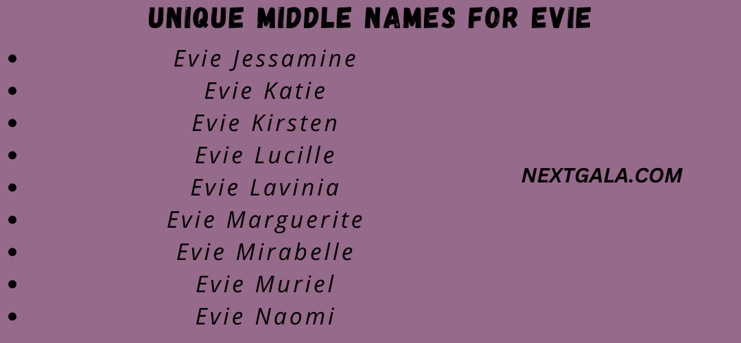 Unique Middle Names for Evie (1)