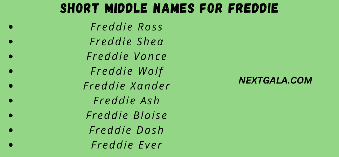 Middle Names for Freddie