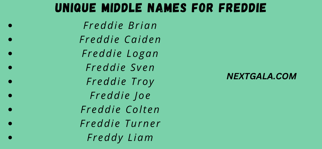 Middle Names for Freddie