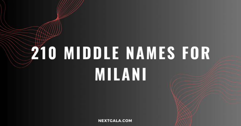 Middle Names For Milani