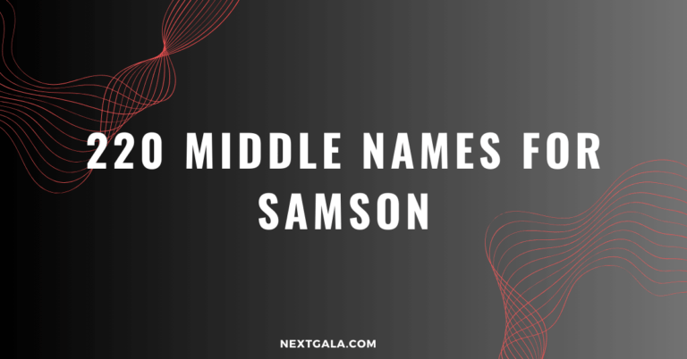 Middle Names For Samson