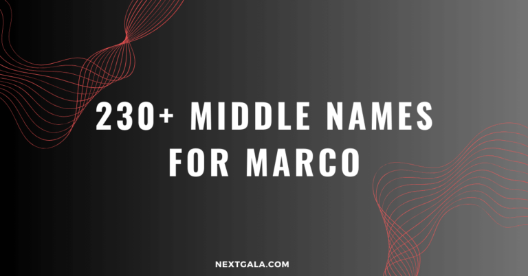 Middle Names For Marco